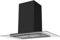 Hotte îlot aspirante 90 cm noire - Débit 556 m³/h - 3 vitesses - Minuteur intégré