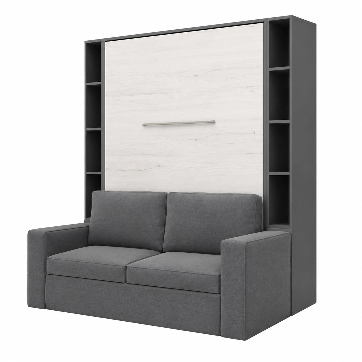 Lit escamotable vertical avec canapé intégré et éclairage LED