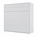 Lit mural escamotable horizontal gris 160x200 cm