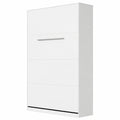 Lit Vertical Pliable Blanc Brillant 120x200 cm