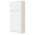 Lit Escamotable Vertical 90x200cm Blanc Moderne et Pratique