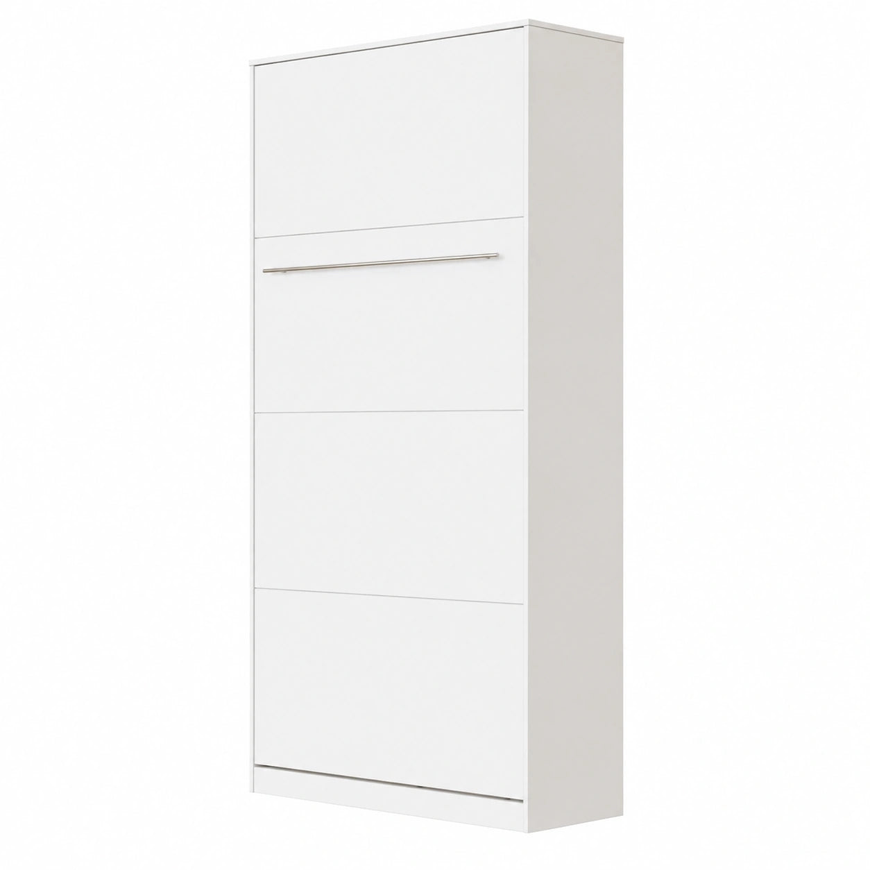 Lit Escamotable Vertical 90x200cm Blanc Moderne et Pratique