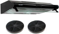 Hotte Encastrable 60 cm Noir BELDEKO - Double Moteur Puissant 435 m³/h - 3 Niveaux - Filtres Amovibles & Charbon - Éclairage LED - Mode Évacuation/Recyclage