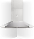 Hotte d'angle 100 cm en acier inoxydable avec commande à bouton