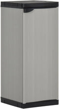 Armoire de Jardin Extérieure avec Étagère - Gris/Noir 35x40x85 cm