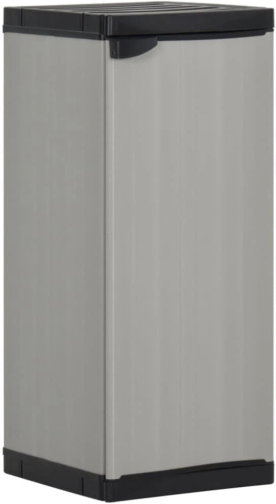 Armoire de Jardin Extérieure avec Étagère - Gris/Noir 35x40x85 cm