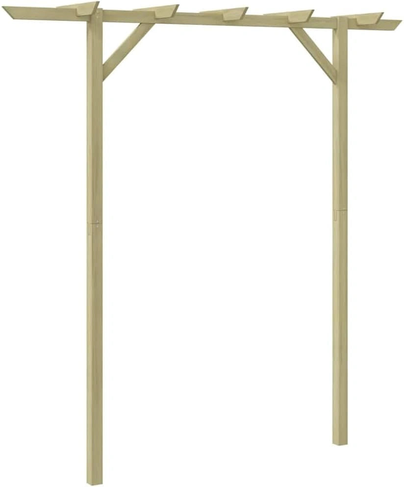 Pergola de Jardin en Bois 205x40x203 cm, Structure Extérieure Brun