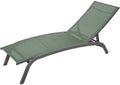 Chaise Longue Empilable 4 Positions en Acier Inoxydable pour Jardin