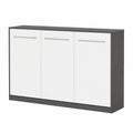 Lit Escamotable Horizontal 90x200cm Anthracite/Blanc