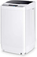 Lave-linge Portable Automatique 4,5 KG avec Pompe et Essorage, 10 Programmes, Séchage à l’Air, Écran LED, Blanc, 50x50x85 CM, Idéal pour Appartements