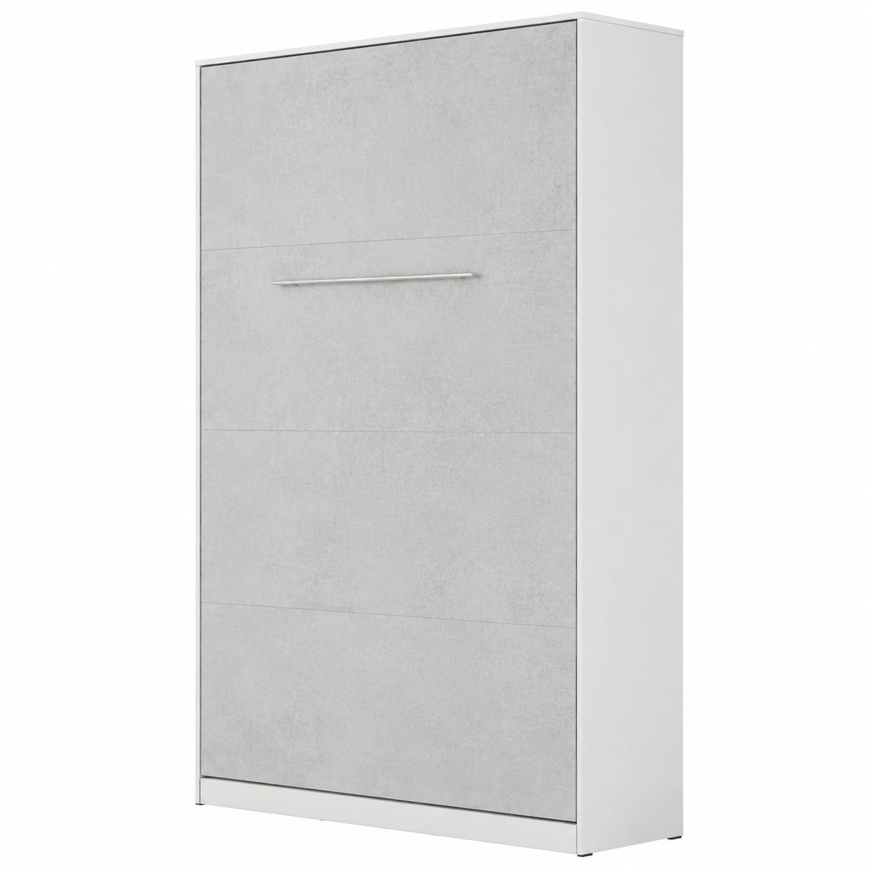 Lit Escamotable Vertical 120x200cm Blanc/Béton