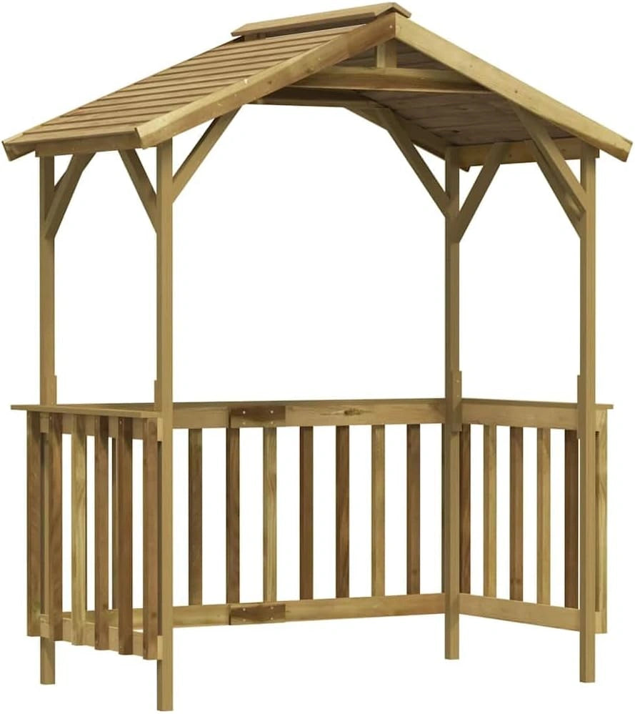 Abri Barbecue en Bois de Pin Imprégné 163x93x210 cm - Structure Extérieure de Jardin