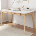 Bureau en bois avec tiroirs IOTXY, blanc, 120 cm