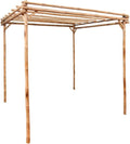 Pergola en Bambou Naturel 170x170x220 cm pour Jardin et Terrasse