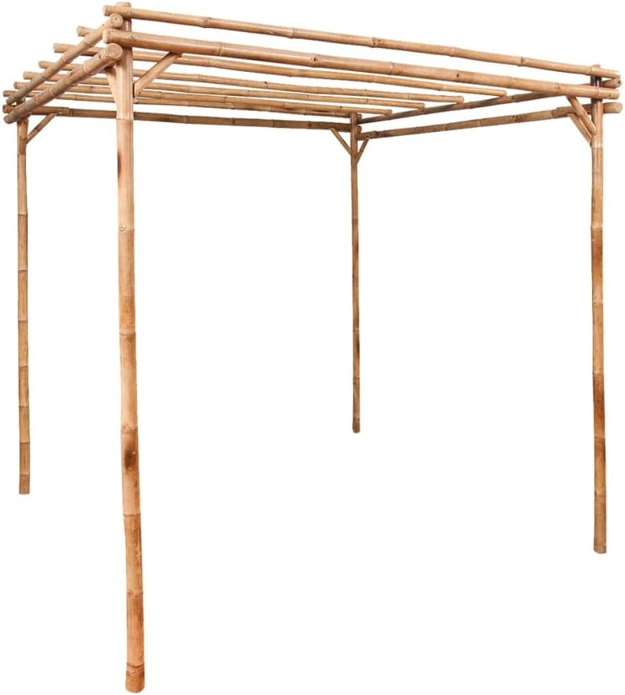 Pergola en Bambou Naturel 170x170x220 cm pour Jardin et Terrasse