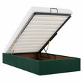Lit ottoman en velours avec rangement intégré
