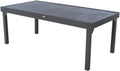 Table de Jardin Extensible 12 Places Antirouille en Aluminium - Gris Graphite