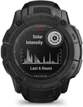Garmin Instinct 2X Édition Solaire Tactique - Montre GPS Robuste et Connectée 50 mm - Noire
