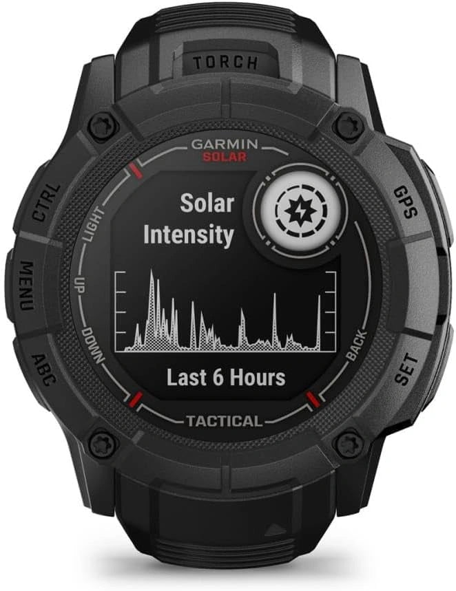 Garmin Instinct 2X Édition Solaire Tactique - Montre GPS Robuste et Connectée 50 mm - Noire