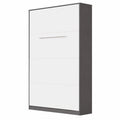 Lit Escamotable Vertical 120x200cm Anthracite et Blanc