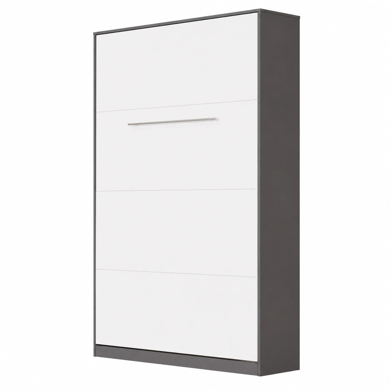 Lit Escamotable Vertical 120x200cm Anthracite et Blanc