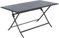 Table de Jardin Pliante Rectangulaire 6 Places en Aluminium Antirouille - Gris Graphite