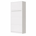 Lit Vertical 90x200cm avec Finition Brillante Blanc