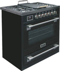 Cuisine à Gaz et Électrique de Luxe Kaiser 90 cm avec Four 115L et Fonction WOK