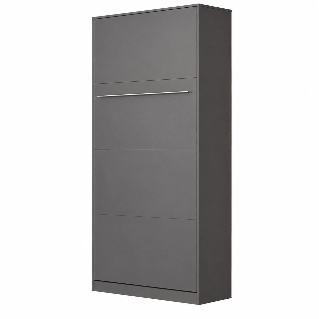 Lit escamotable vertical 90x200cm anthracite brillant