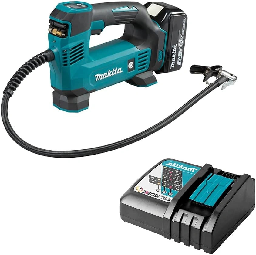 Compresseur sans fil 18V avec batterie 6.0 Ah, chargeur et mallette - MAKITA DMP181RG1