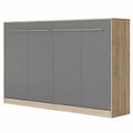 Lit escamotable horizontal 90x200 cm en chêne sonoma et anthracite