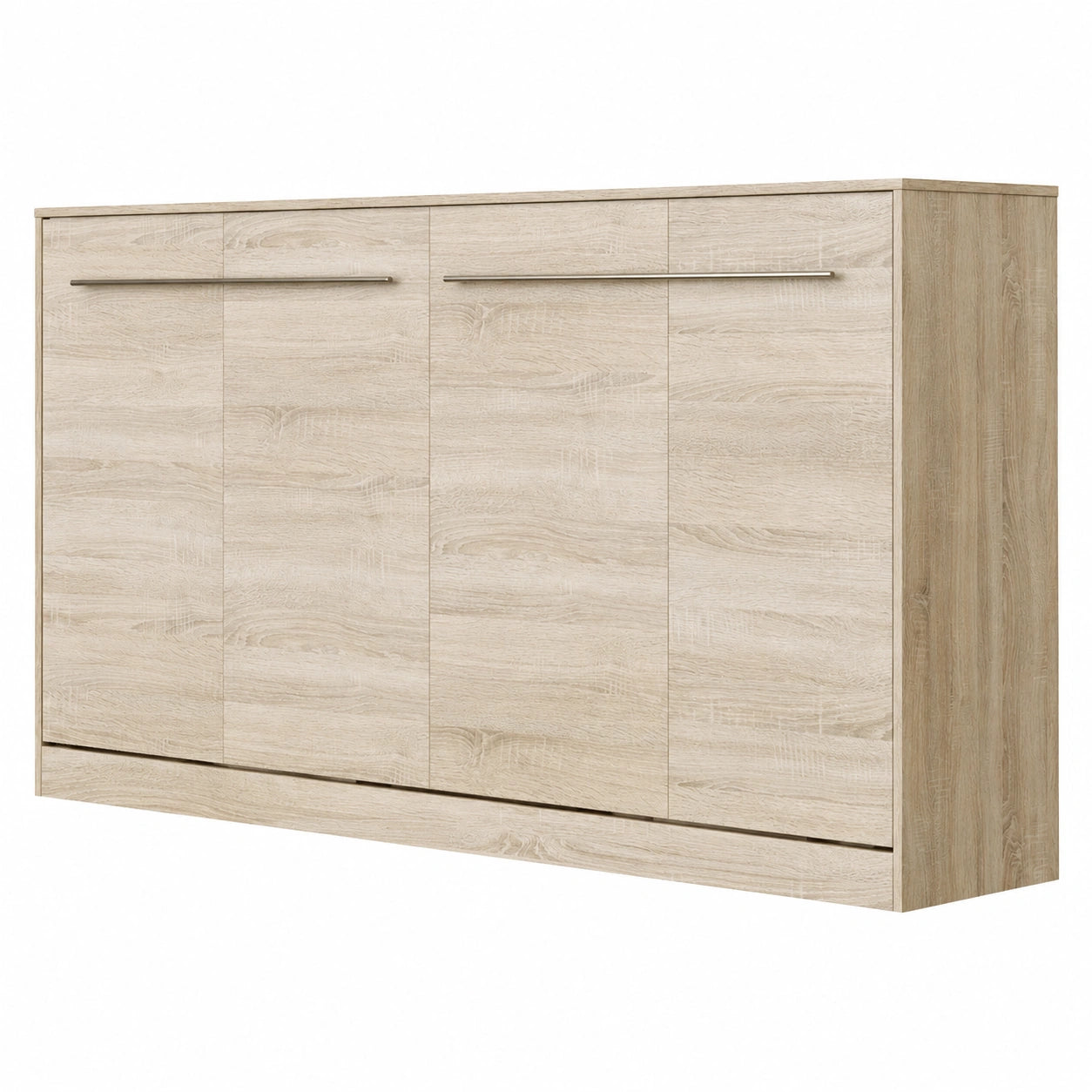 Lit escamotable horizontal 90x200cm en chêne Sonoma