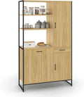 Buffet de Cuisine Industriel Détroit 100 CM avec Colonne et Tiroir de Rangement