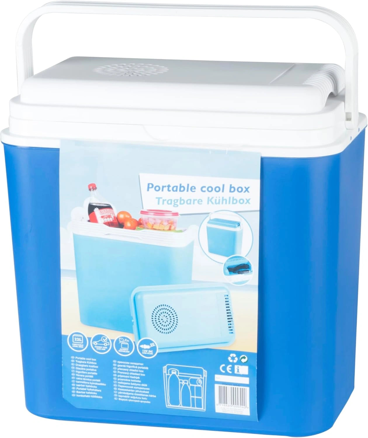 Glacière Électrique Portable 22L, 12V, Blanc - All Ride