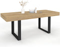 Table Extensible en Bois et Noir pour 4 à 8 Personnes - Modèle Phoenix 160-200 cm