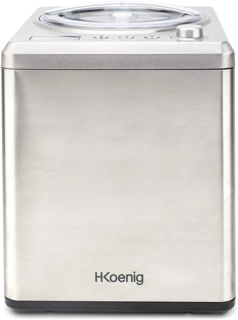 H.Koenig Machine à Glace Professionnelle 2L, Sorbetière Électrique 180W avec Fonction Réfrigérante