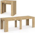 IDMarket - Table Console Extensible Orlando 10 Personnes 235 cm Bois Hêtre