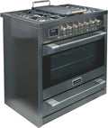 Cuisinière Kaiser 90cm Gaz-Électrique avec Four 115L et Fonction WOK
