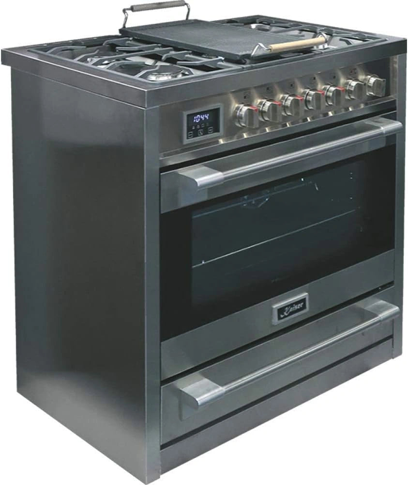 Cuisinière Kaiser 90cm Gaz-Électrique avec Four 115L et Fonction WOK