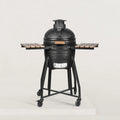 Barbecue Kamado Medium avec Tablettes Rabattables en Bois, Diamètre 34 cm