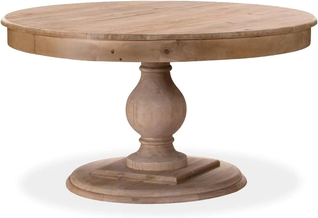 Table Ronde Extensible en Bois Massif Héloïse - Naturel