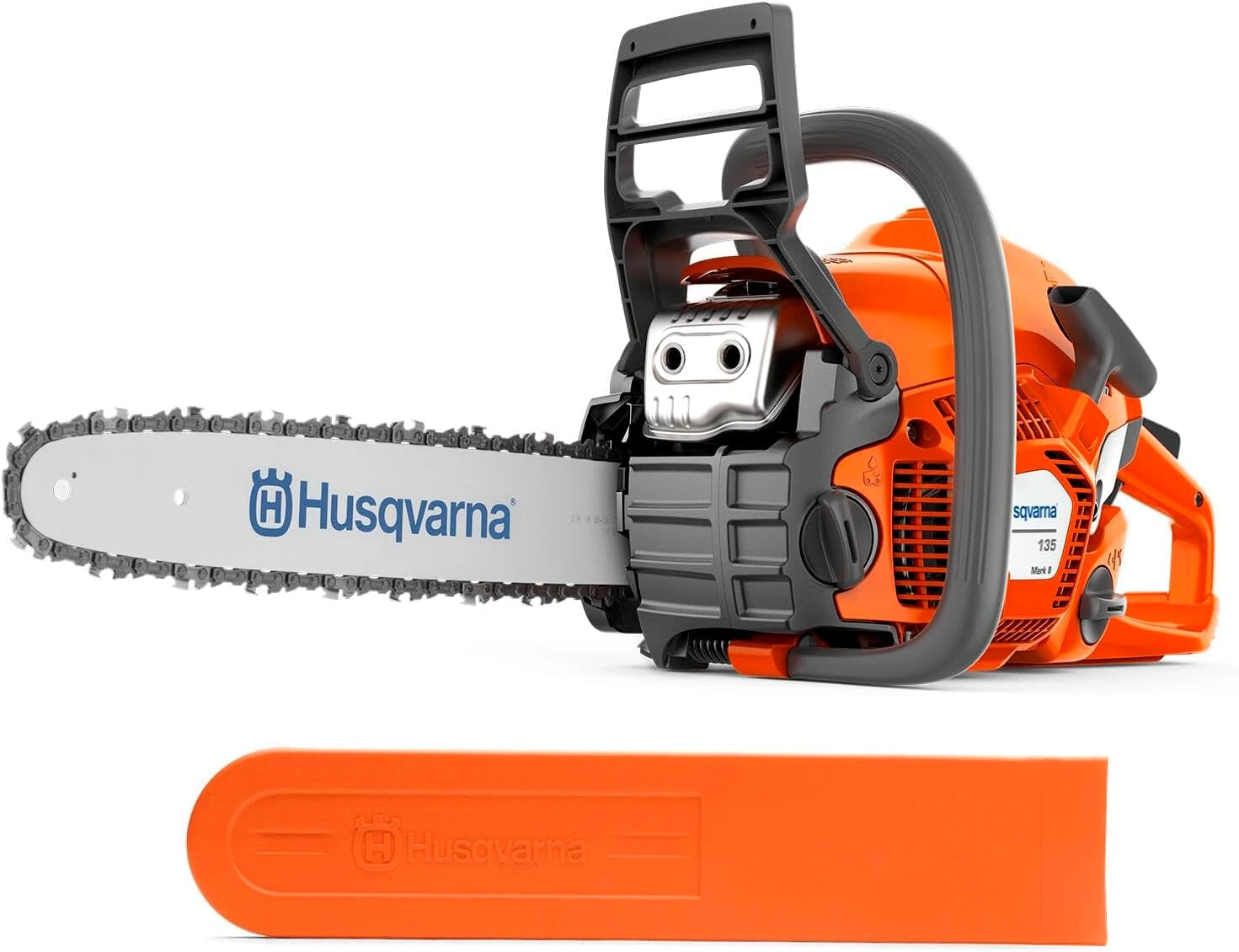 Tronçonneuse Thermique Husqvarna 135 Mark II avec Guide 35 cm, Idéale pour Jardinage