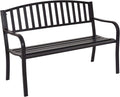 Banc de Jardin en Métal Antirouille pour 2 Personnes avec Dossier et Accoudoirs - Capacité 240 kg