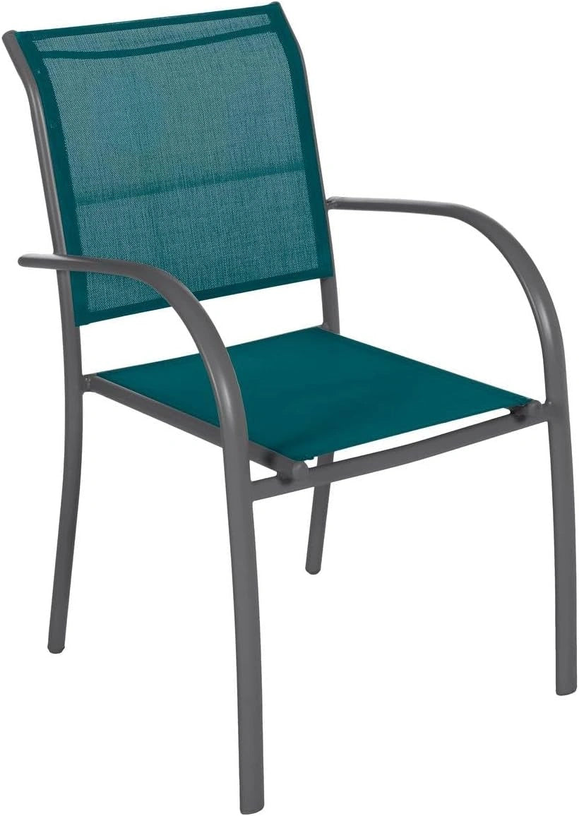 Chaise de Jardin Empilable Piazza Bleu en Aluminium
