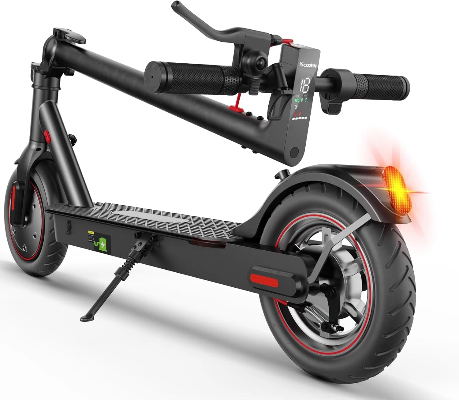 Trottinette Électrique Pliable iScooter 8,5" pour Tous, Moteur 350W, Autonomie 30km, Vitesse Max 25km/h, Charge 100kg, Frein Double, 3 Vitesses