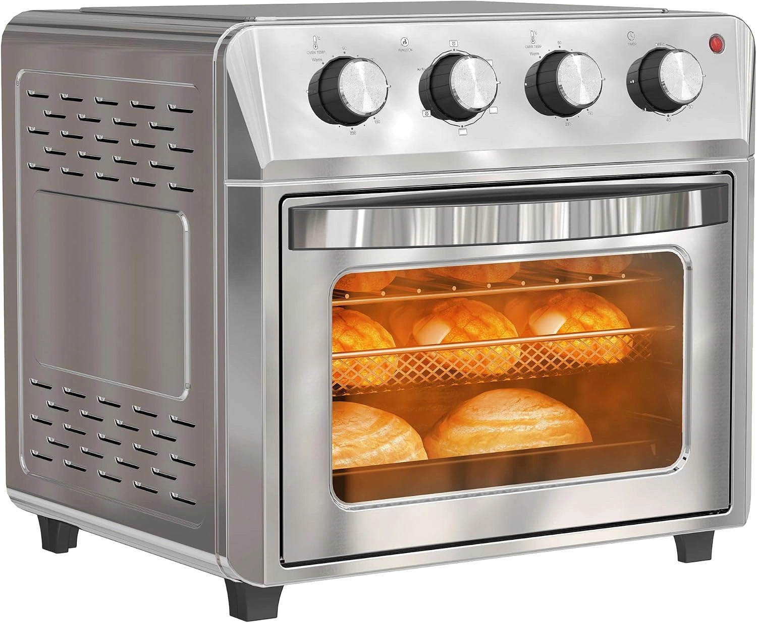 Four à convection HOMCOM 24L 1600W avec minuterie et éclairage intérieur - Argent