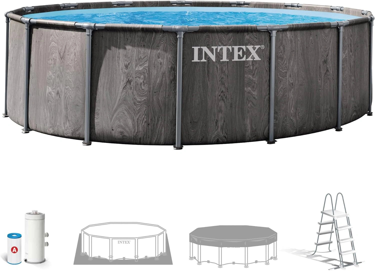Intex Piscine Tubulaire Ronde Baltik 4,57 m x 1,22 m