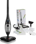 Balai Vapeur 5 en 1 H2O X5+ avec Nettoyeur à Main – Pour Sols, Tapis, Vitres et Textiles – 1500W, Chauffage Rapide en 15 Sec (Noir)
