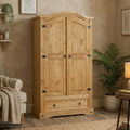 Armoire Mexicaine en Pin Massif avec Portes et Rangement