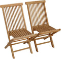 Ensemble de 2 chaises de jardin pliables en teck Lombok - Happy Garden